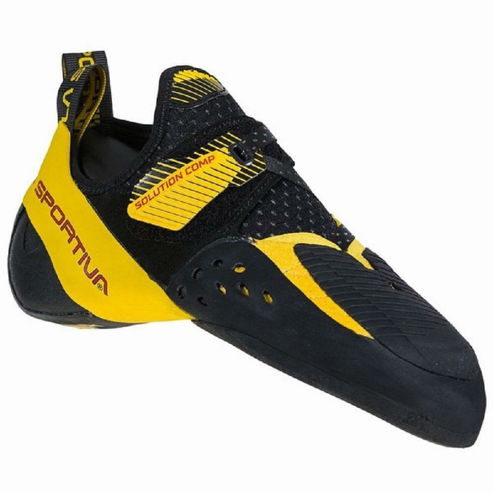 La Sportiva Solution Comp Klätterskor Herr Svarta / Gula | VJILT-1957