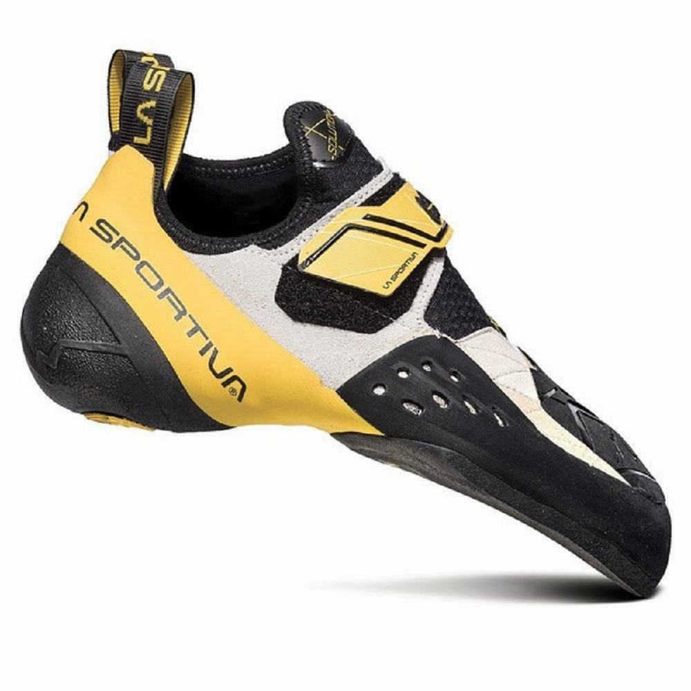 La Sportiva Solution Klätterskor Herr Svarta / Gula | GKBTX-7069